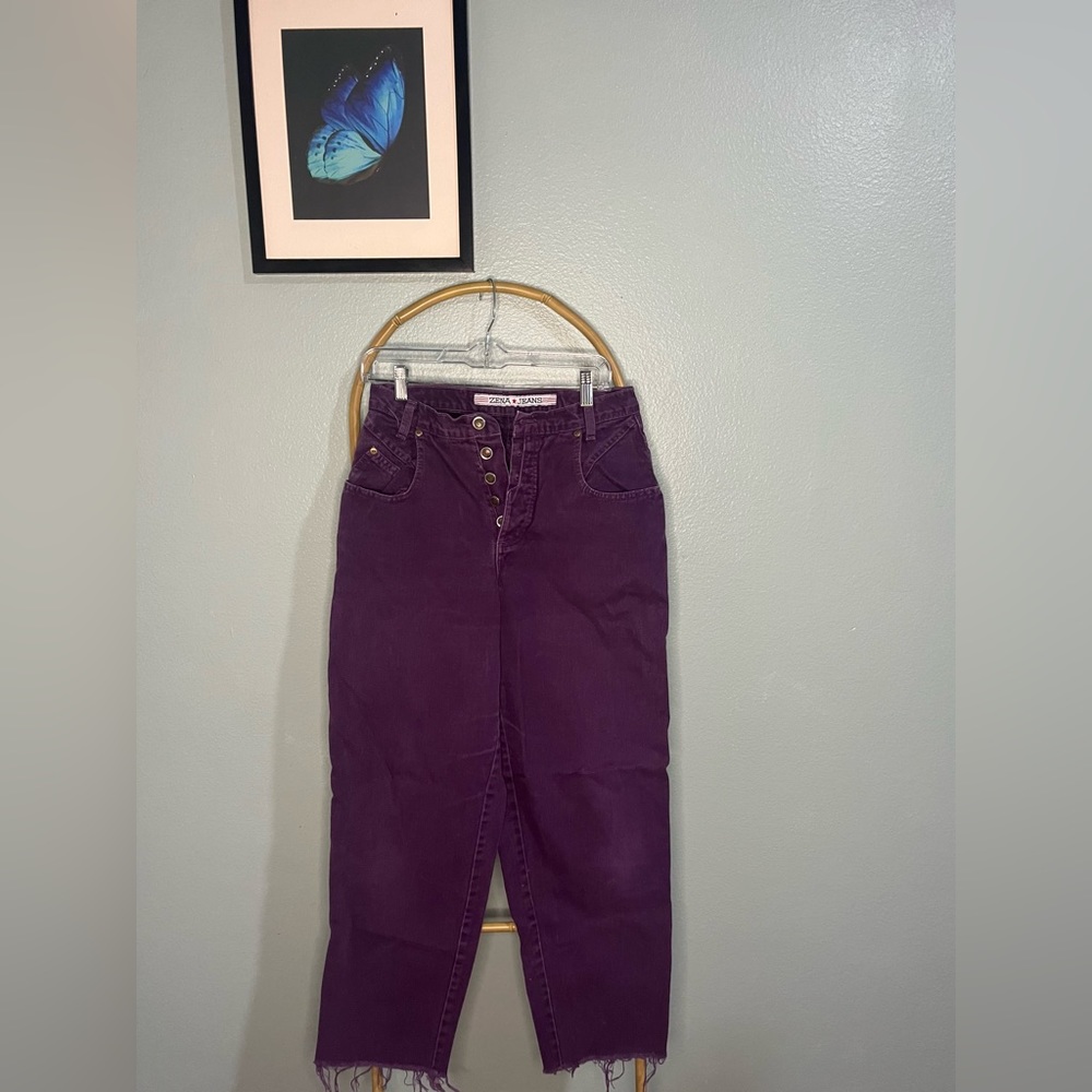 Vintage 80s dark purple mom jeans ☮️👩‍🎤🟣⚛️